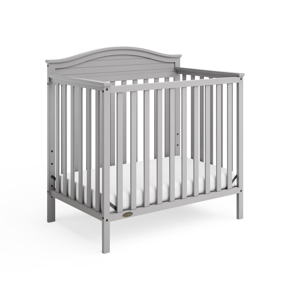 Graco Stella 4-in-1 Convertible Mini Crib with Bonus Mattress - Pebble Gray