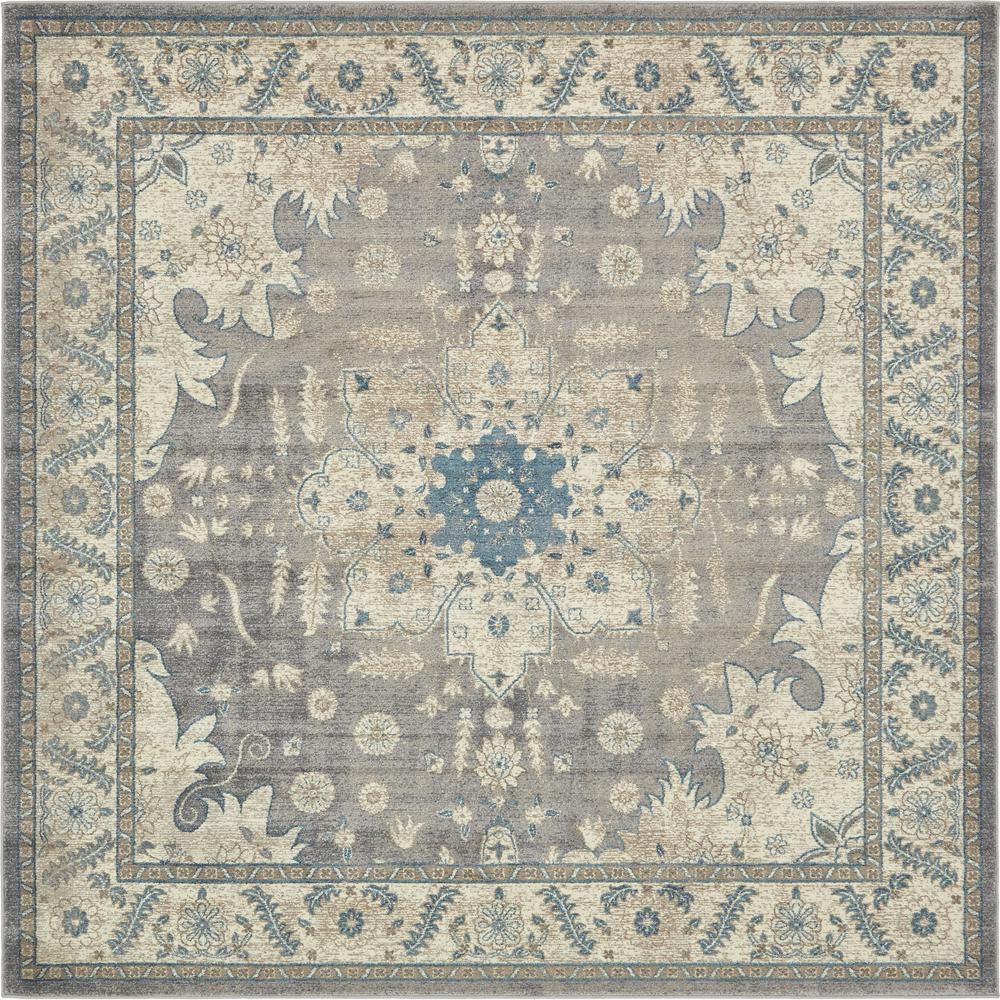 Unique Loom Salzburg Gray 8 Ft X Round Rug 3124836 The This Review Is From Fl Medallion Salzburg Gray 8 Ft X Square Rug