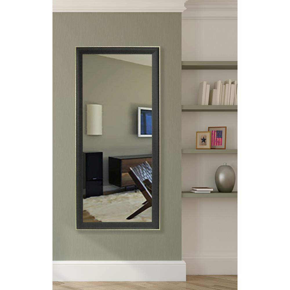 62 In X 24 Vintage Black Beveled Vanity Mirror