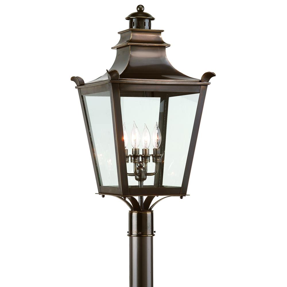 Troy Lighting Dorchester 4 Light Outdoor English Bronze Post Troy Lighting Dorchester 4 Light Outdoor English Bronze Post