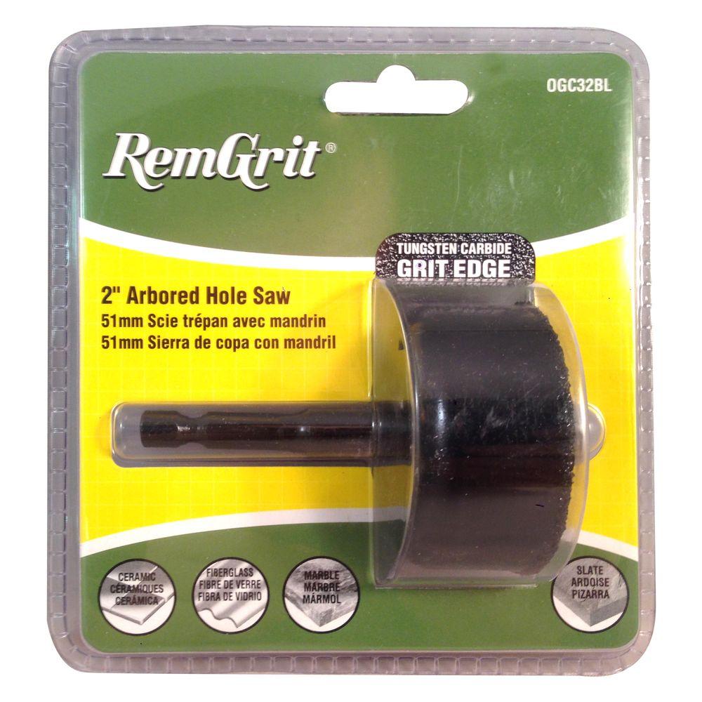 RemGrit 2 in. Diameter Carbide Grit Arbored Hole SawOGC32BL The Home