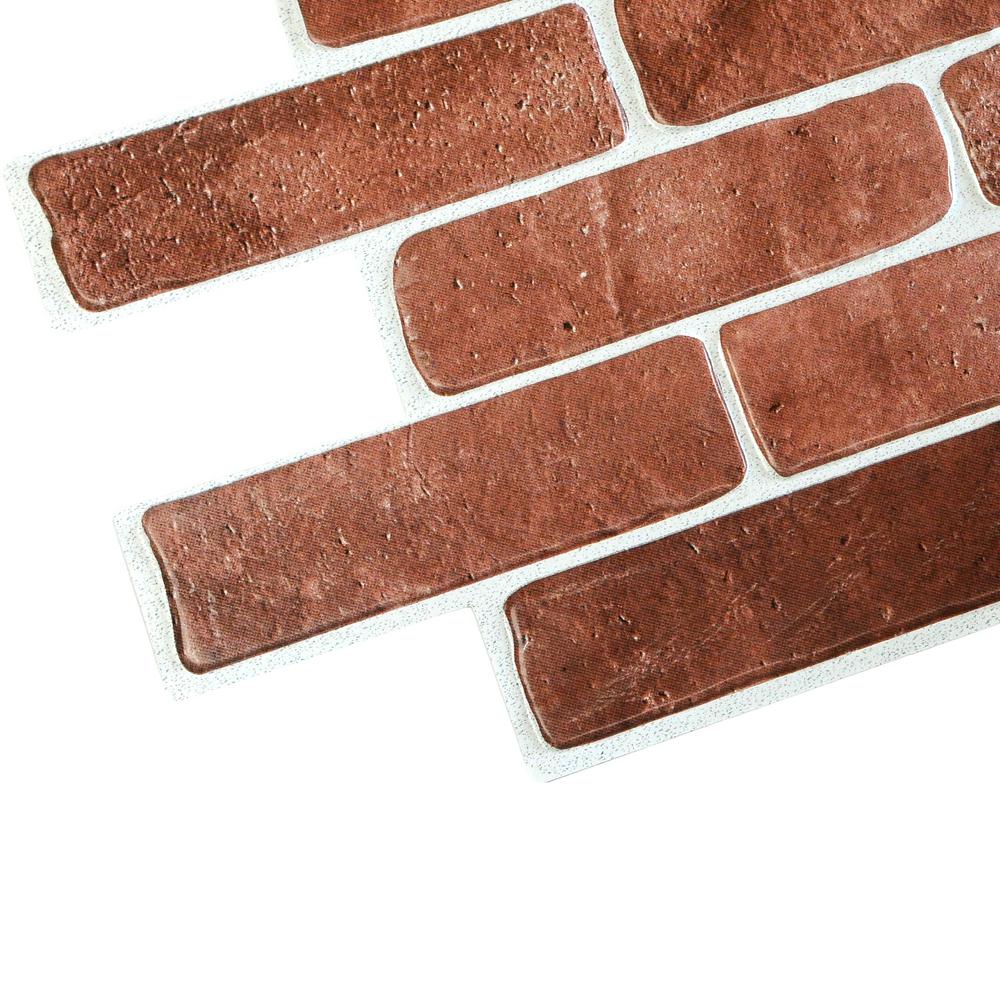 >Dundee Deco 3d Falkirk Retro 10 1000 In X 40 In X 19 In Vintage Brown Faux Brick Pvc Wall Panel Tp10014020 The Home Depot