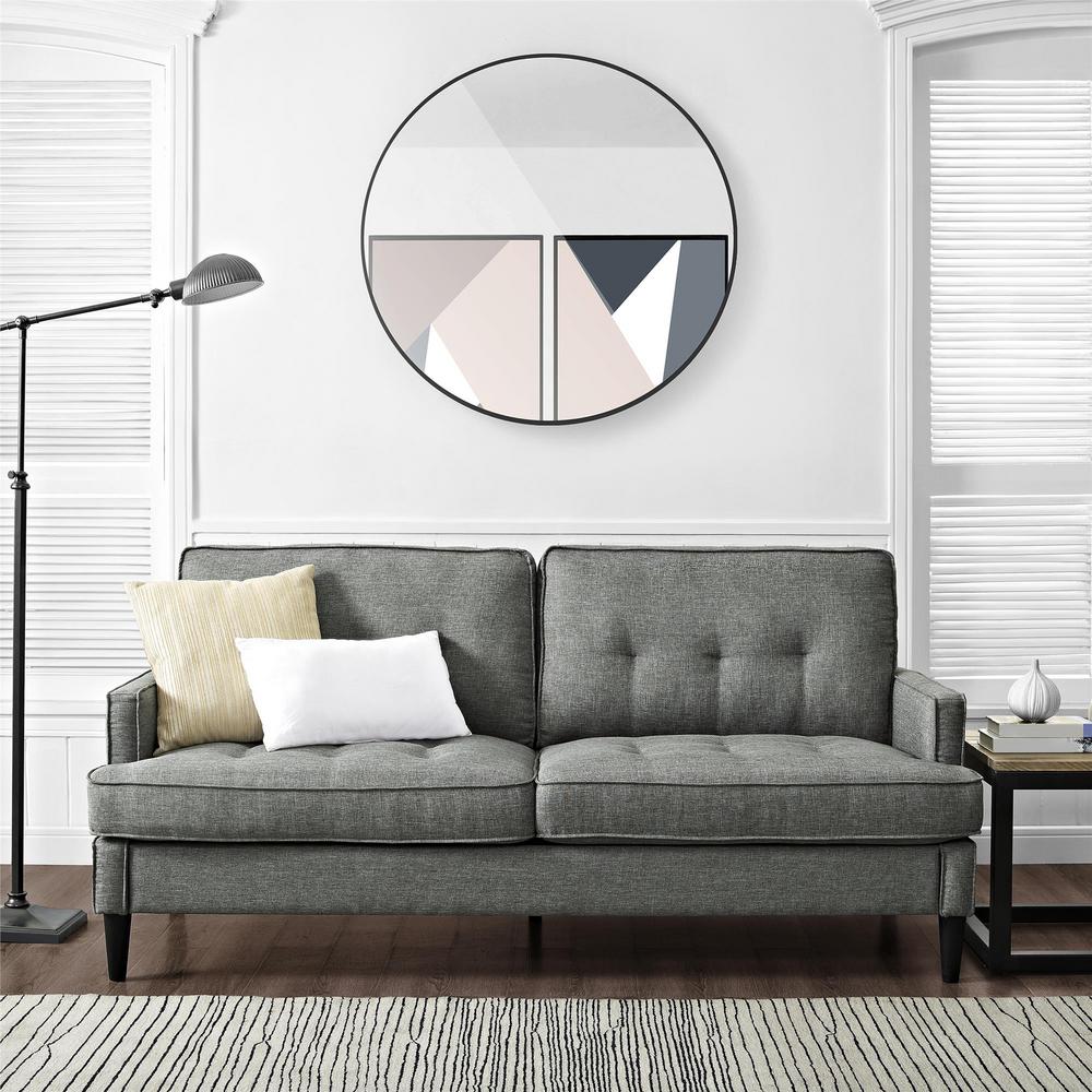 Dorel Living Lakewood Tufted Gray Sofa Fa7476 Sf The Home