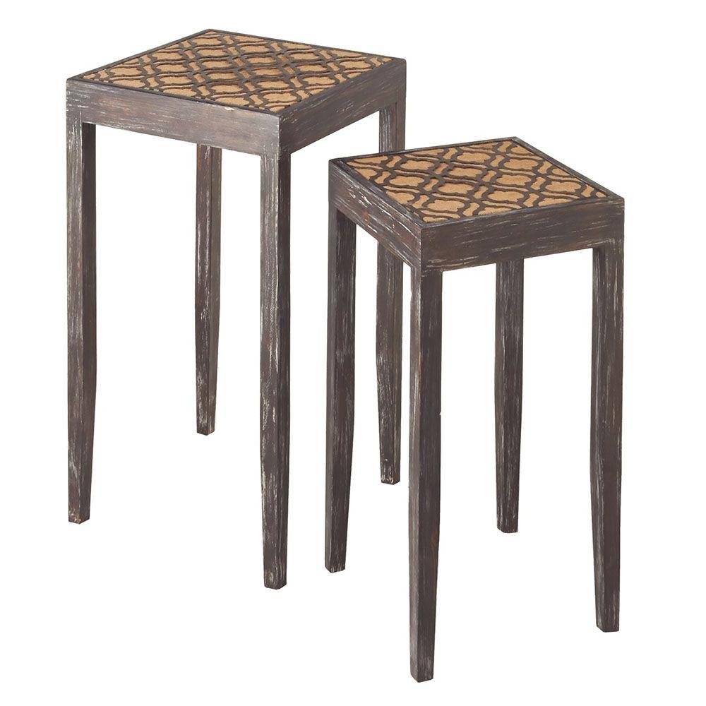 Filament Design Sundry Brown Side Table (Set of 2)103191 The Home Depot