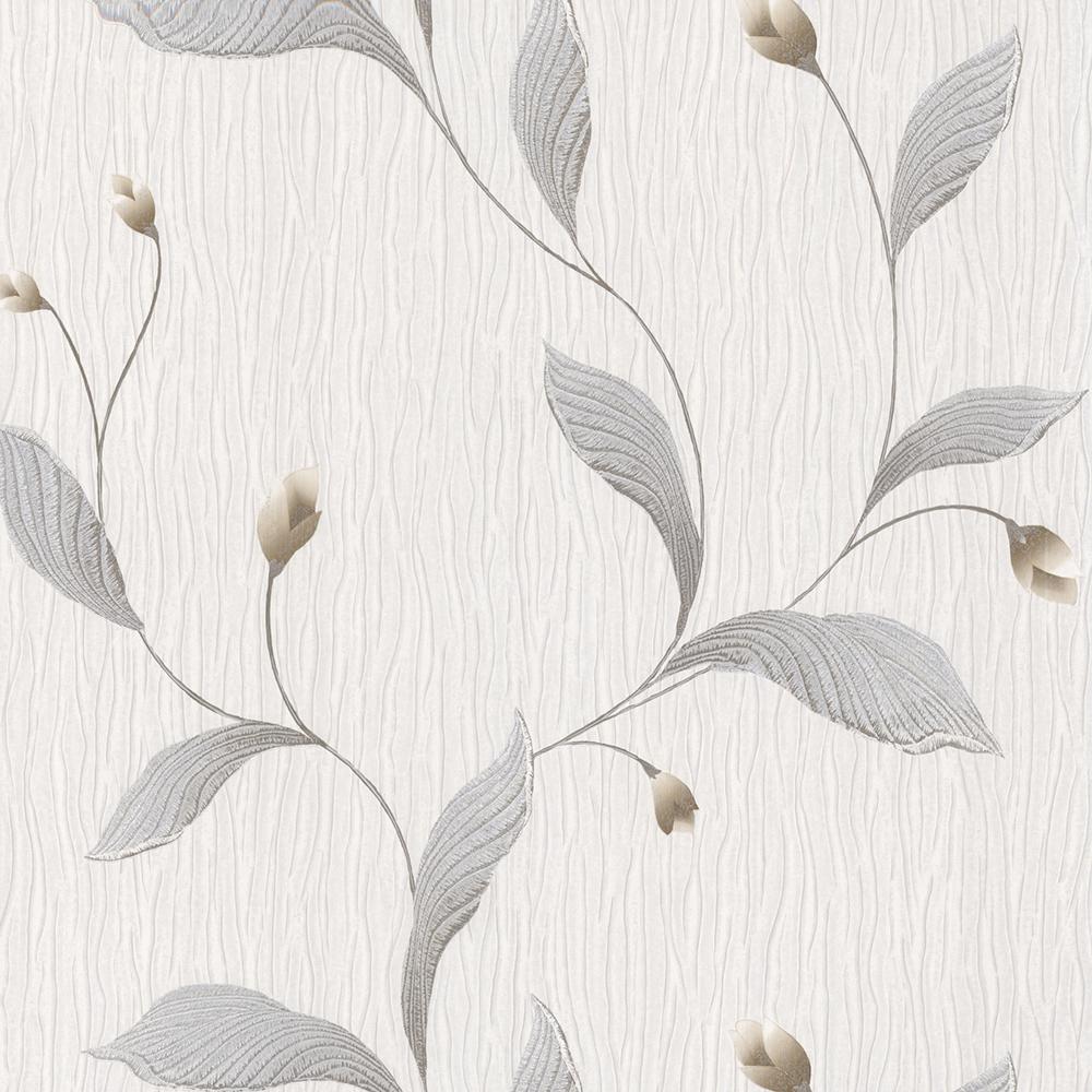 Brewster Nephi Silver Leaf Texture Wallpaper-2704-5680 - The Home Depot