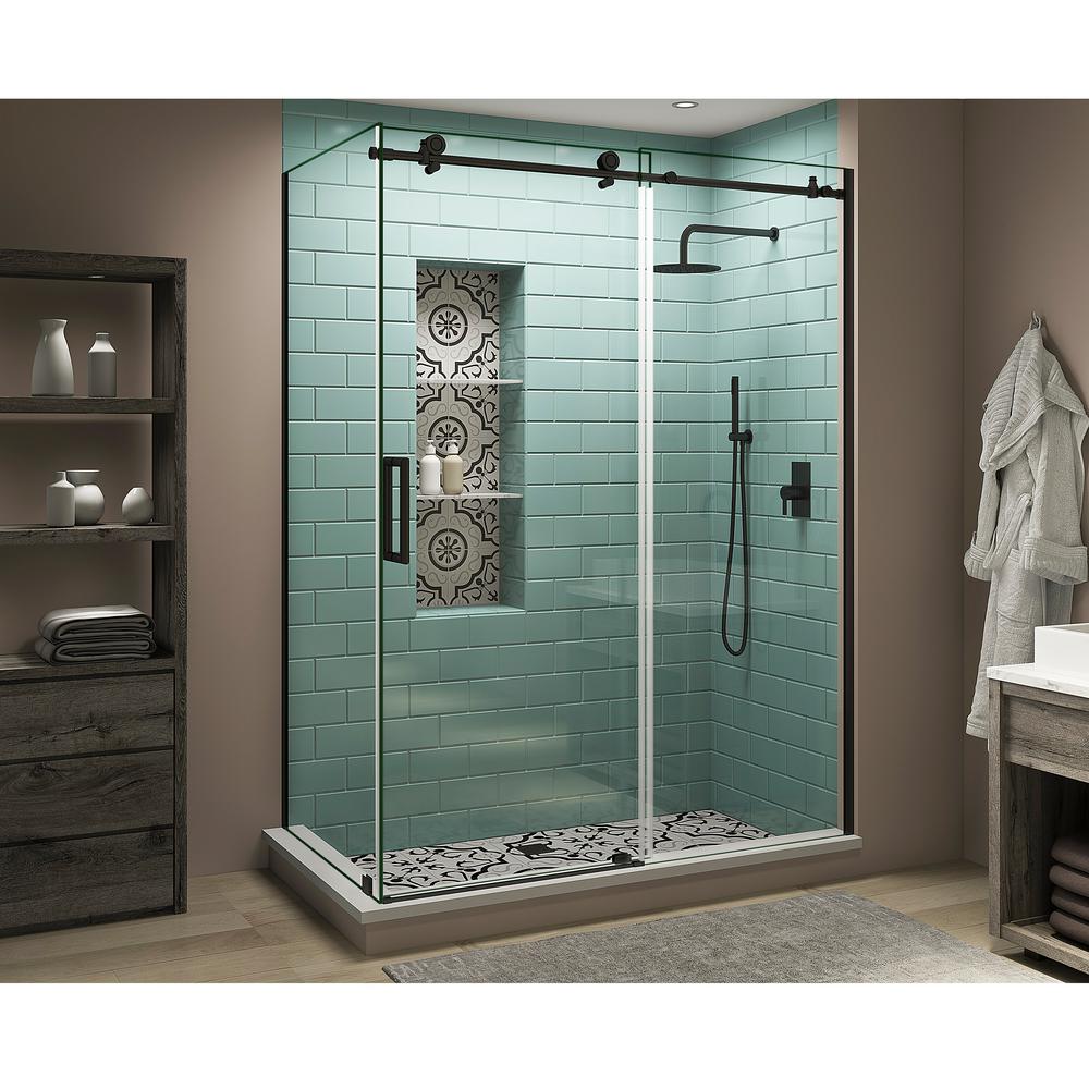 frameless clear glass shower enclosure