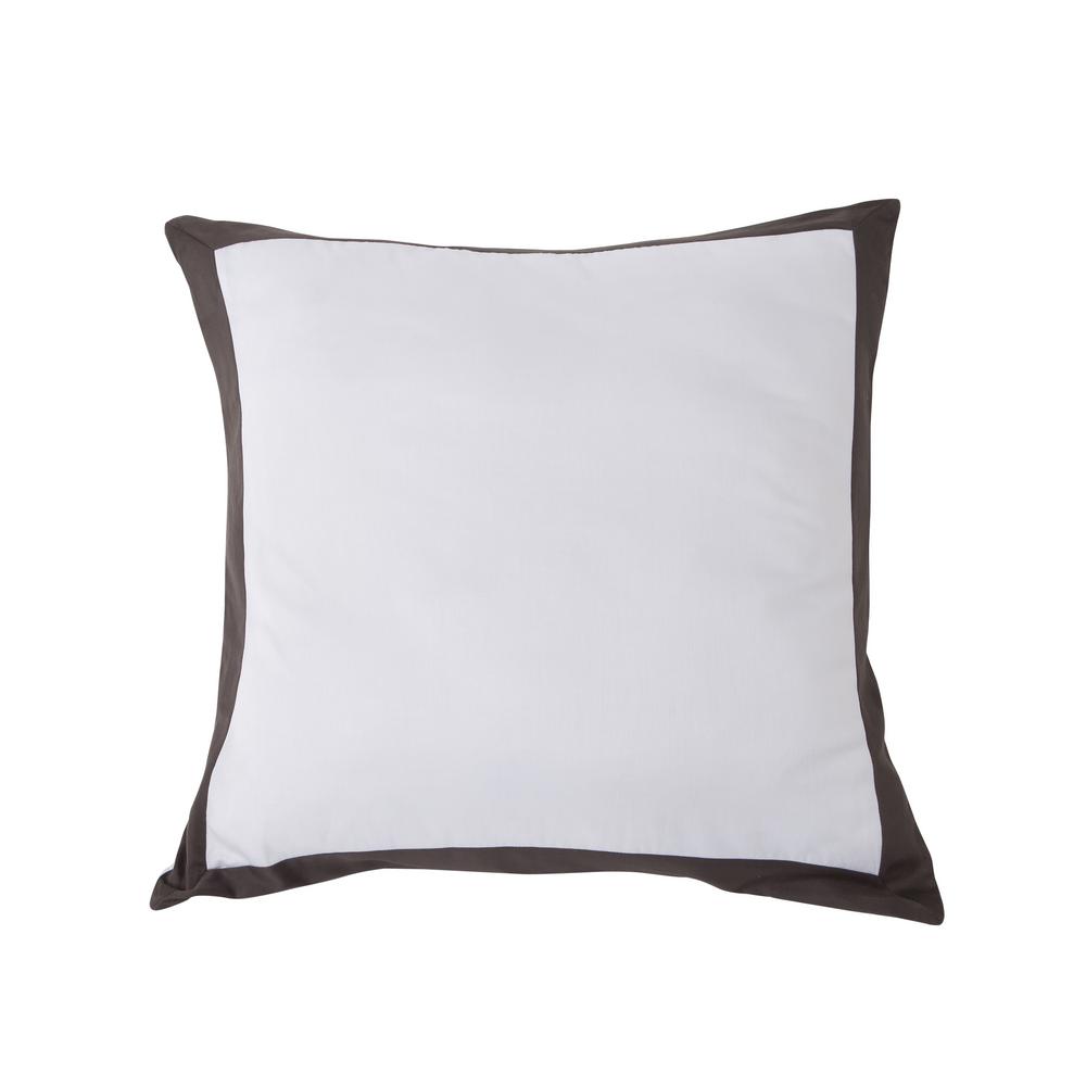 Kensie Vicki Silver Black Pillow Cover Vicki 5402 The Home Depot