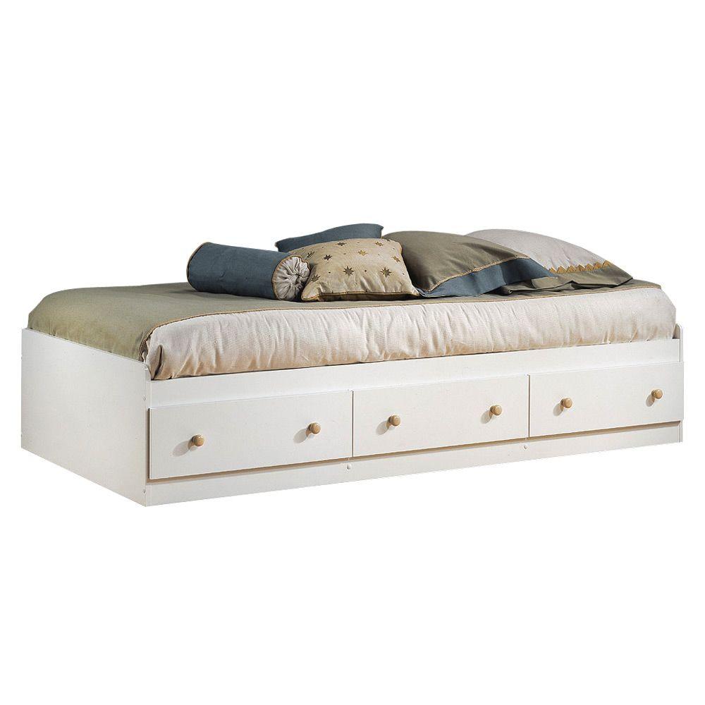 South S Summertime 3 Drawer Twin Size Storage Bed In Pure White