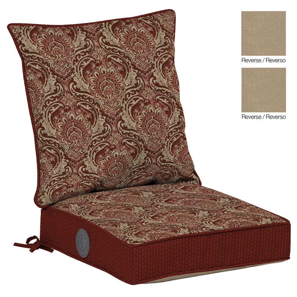 Bombay Outdoors Venice Reversible Outdoor Dining Cushion Set with