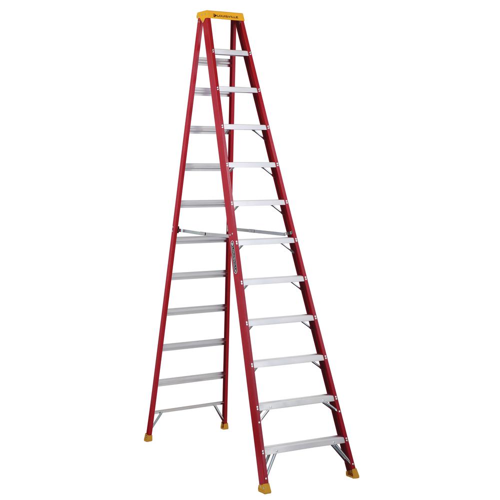 Louisville Ladder 12 ft. Fiberglass Step Ladder with 300 lbs. Load Capacity Type... by Louisville Ladder