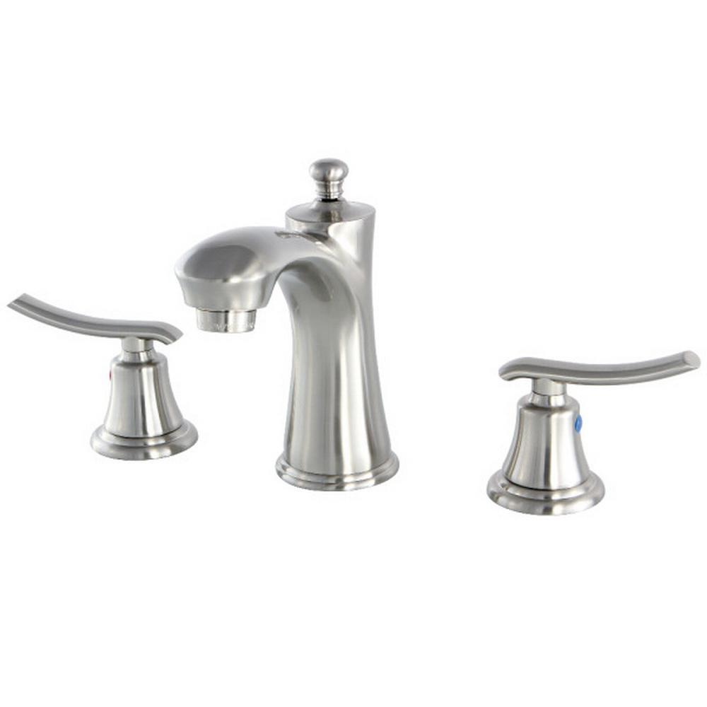 Kingston Brass Jamestown 8 in. Widespread 2-Handle Bathroom Faucet in Brushed Nickel