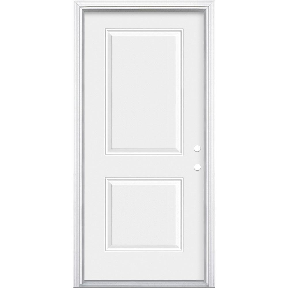 Masonite 36 in. x 80 in. White Left Hand Inswing 2Panel