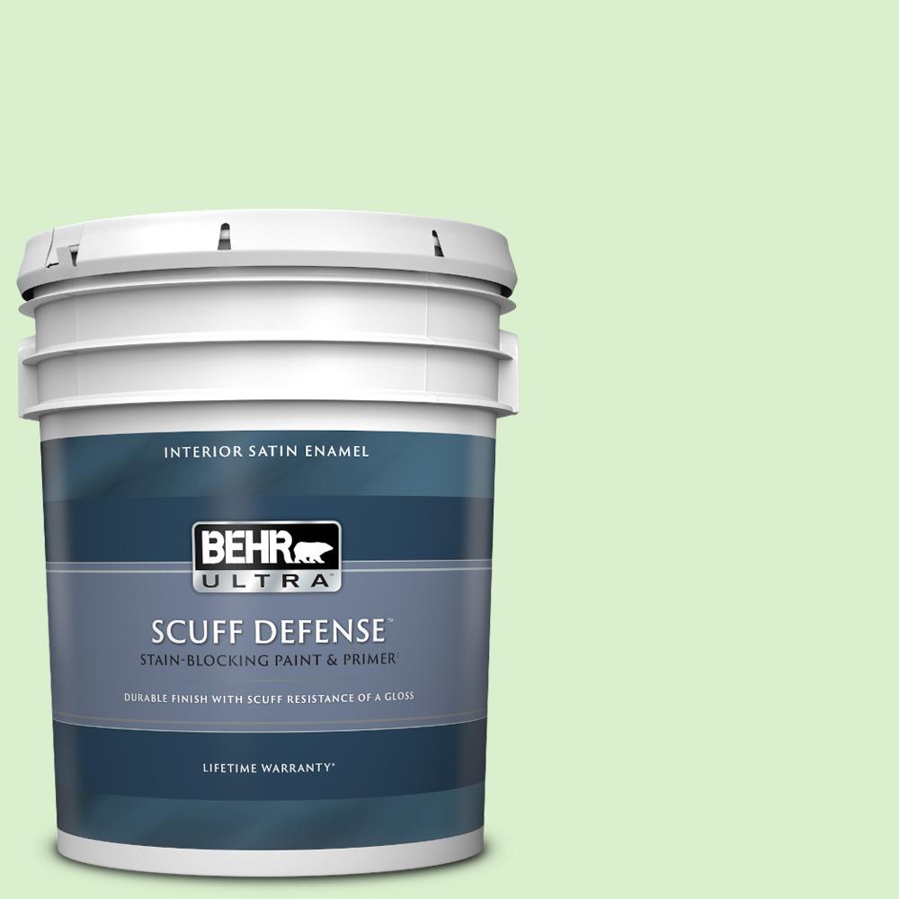 BEHR ULTRA 5 gal. 430A2 Seafoam Spray Extra Durable Satin Enamel
