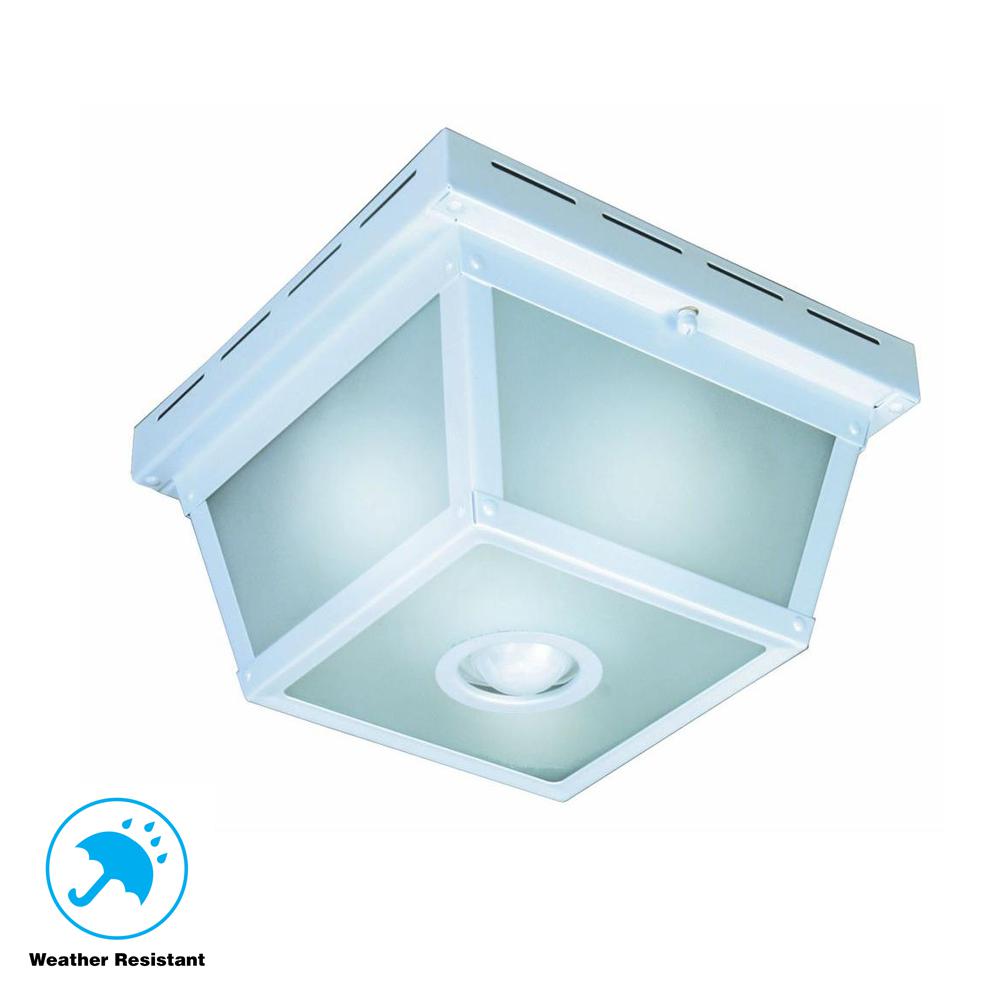 Timer White No Bulbs Included Outdoor Ceiling Lighting White Outdoor Ceiling Lighting