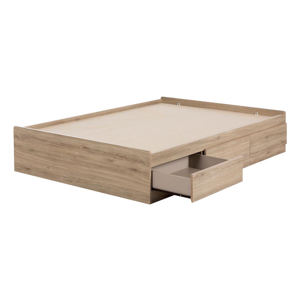 South S Fakto Rustic Oak Full Bed 11876 The Home Depot Fakto Rustic Oak Full Bed