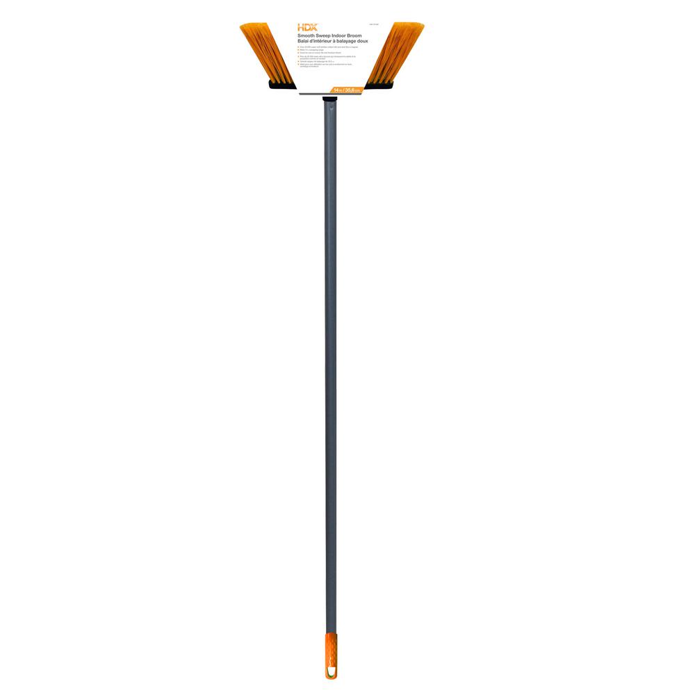 HDX Smooth Sweep Indoor Angle Broom with Dustpan2060 The Home Depot