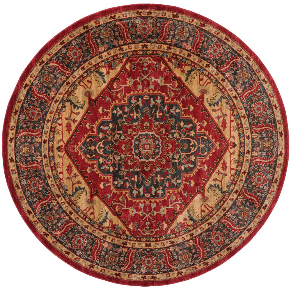 Safavieh Mahal Navy/Red 7 ft. x 7 ft. Round Area Rug-MAH621C-7R - The ...