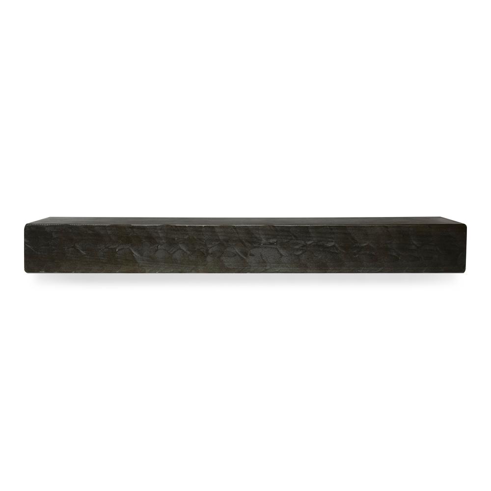 Rough Hewn Midnight Black Fireplace Mantel Dogberry 48 in