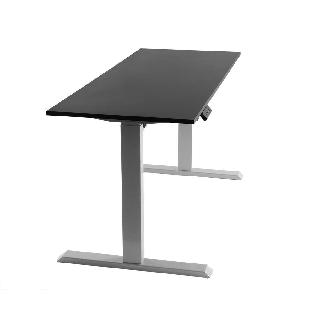 TechOrbits 60 in. Black/Black Electric Standing Desk with Adjustable