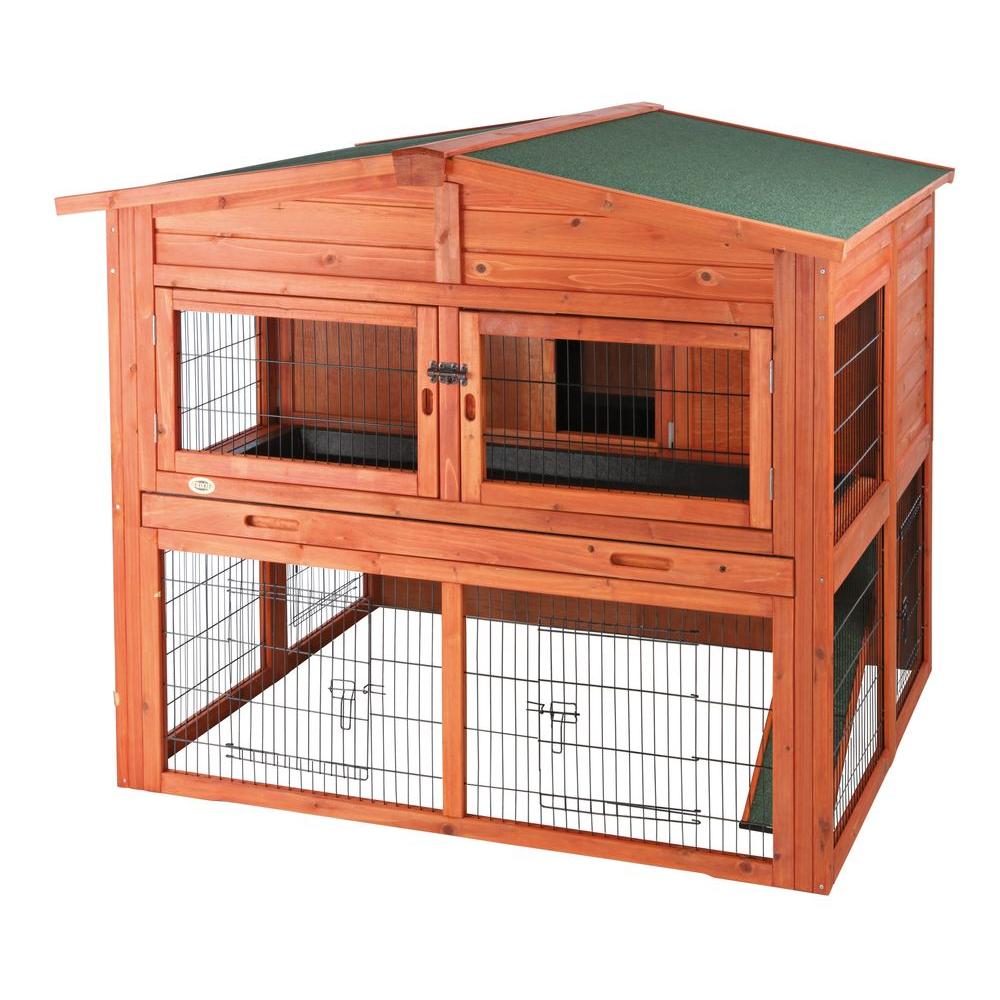 TRIXIE 4.4 ft. x 3.7 ft. x 3.8 ft. ExtraLarge Rabbit Hutch62324 The