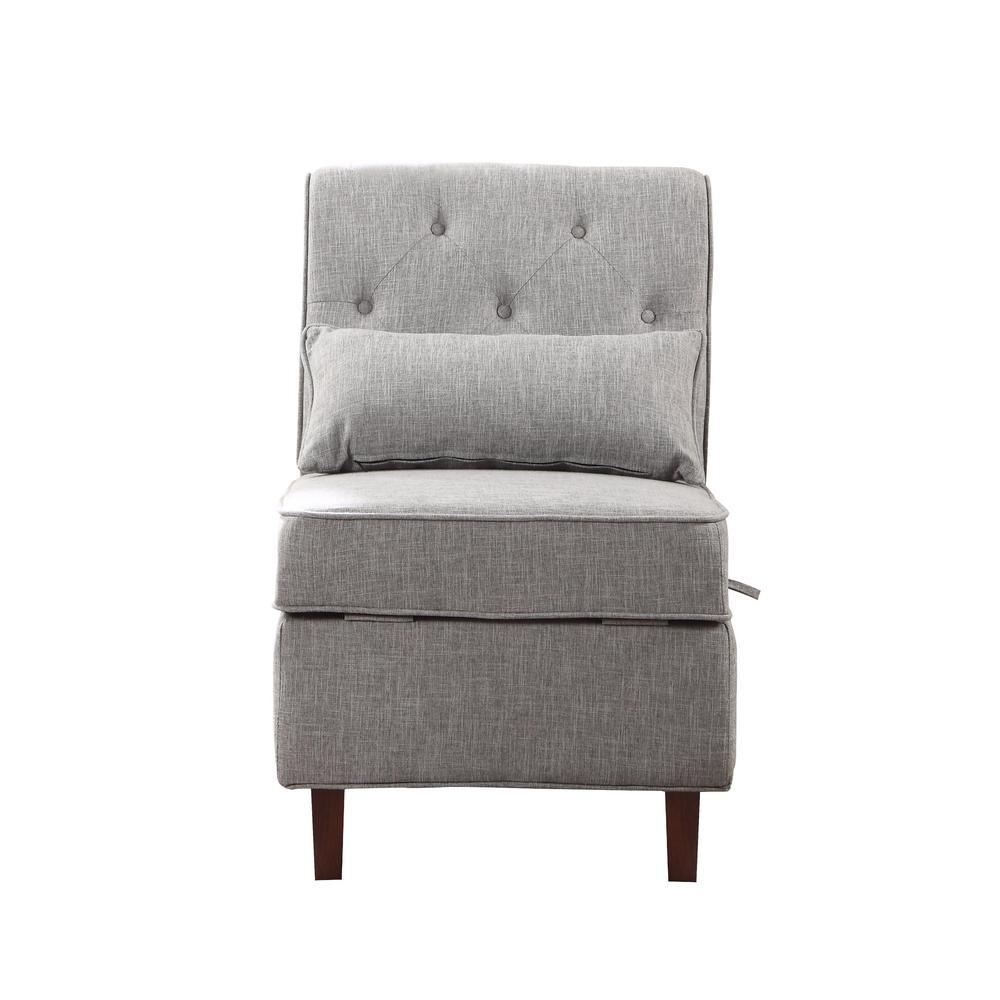 Gray Storage Accent Chair-92011-16GY - The Home Depot