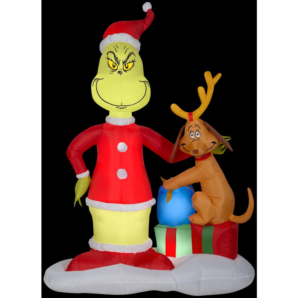 The Grinch Christmas Inflatables Outdoor Christmas Decorations The Home Depot