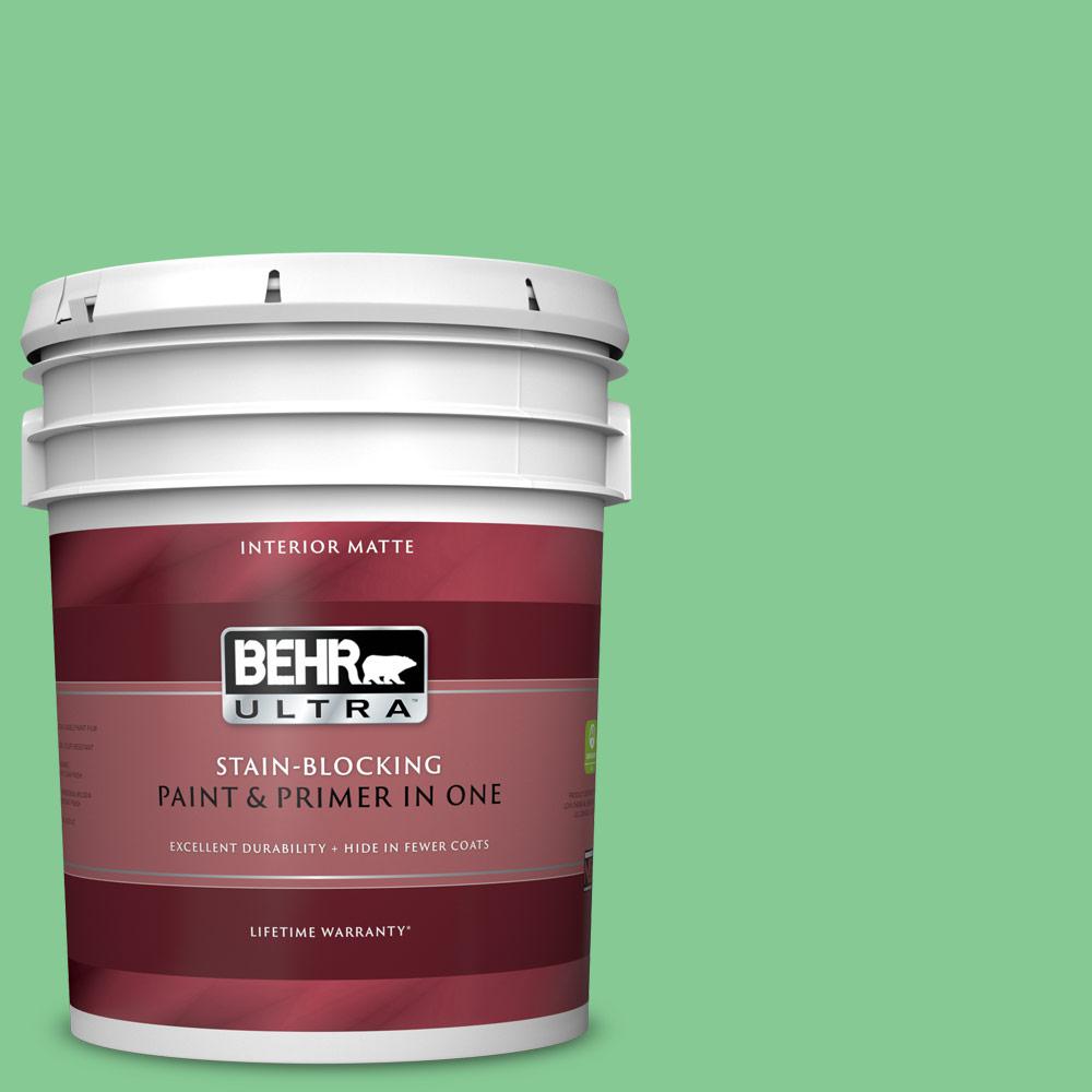 Behr Ultra 5 Gal P400 4 Good Luck Matte Interior Paint And Primer In One