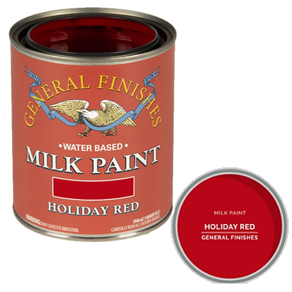 General Finishes 1Qt. Holiday Red Interior/Exterior Milk General Finishes 1Qt. Holiday Red Interior/Exterior Milk