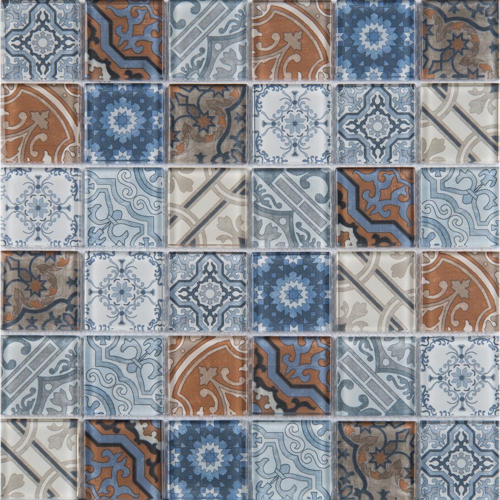 MSI Pasadena Encaustic 12 in. x 12 in. x 6 mm Glass Mesh-Mounted Mosaic