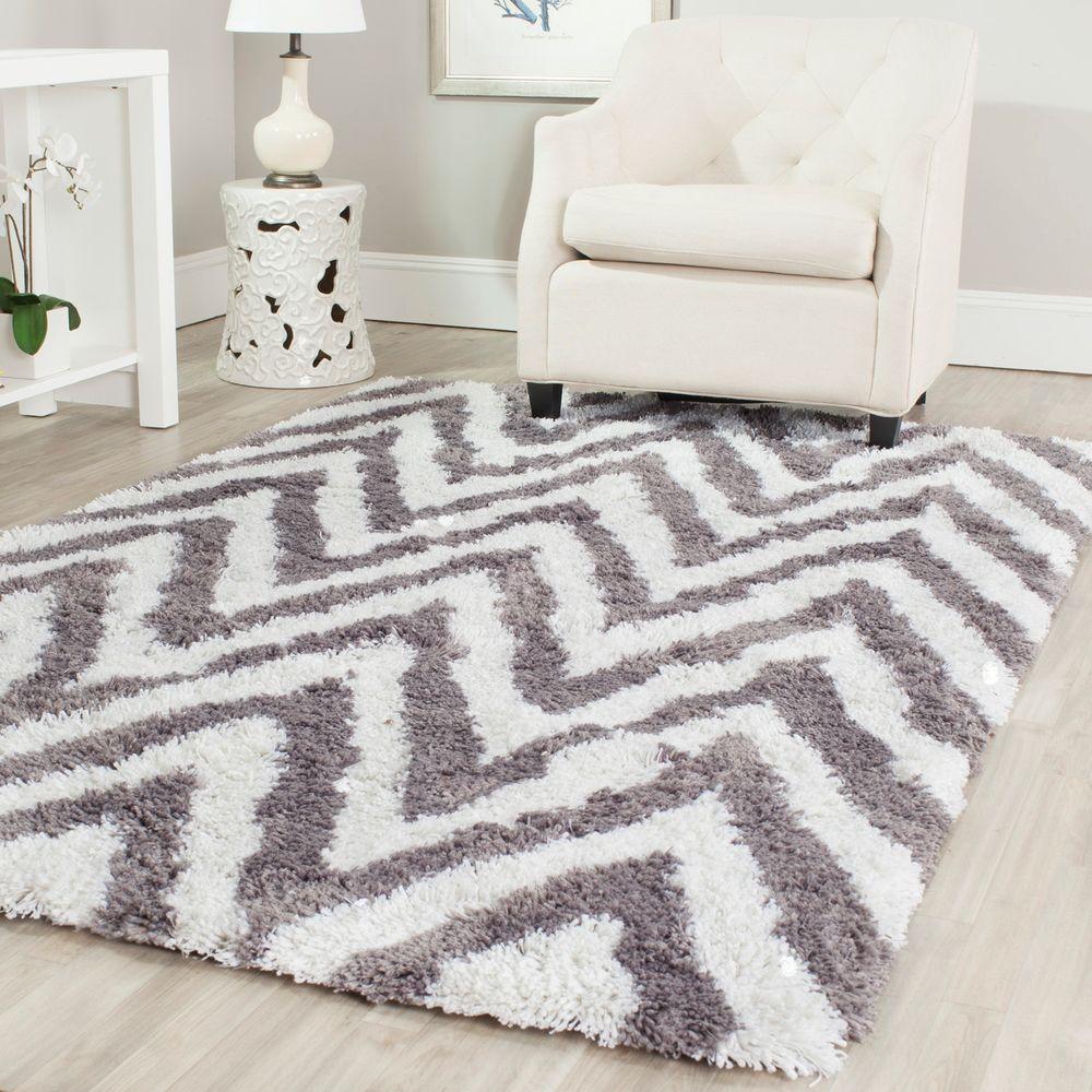 Safavieh Chevron Ivory Gray 8 Ft X 10 Area Rug Sg250c Safavieh Chevron Ivory Gray 8 Ft X 10 Area Rug