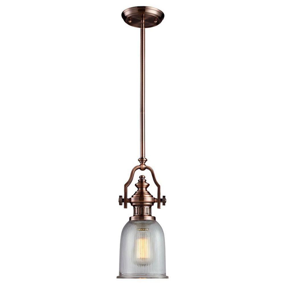 Titan Lighting Chadwick 1 Light Antique Copper Ceiling Mount Pendant Titan Lighting Chadwick 1 Light Antique Copper Ceiling Mount Pendant