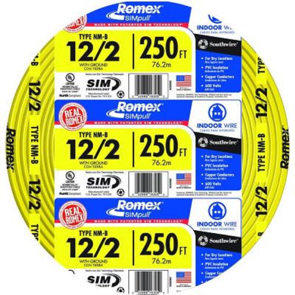 Romex Weight Chart