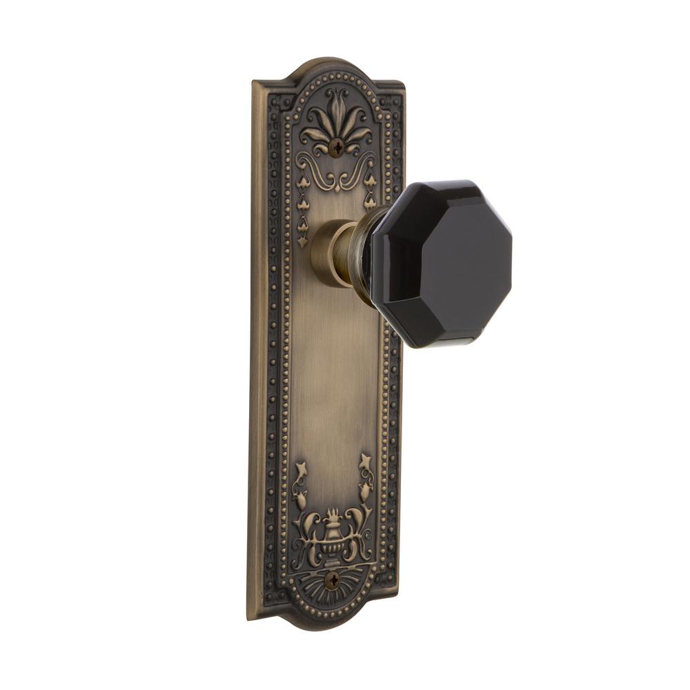 Grandeur 811535 Arc Plate Double Dummy with Bouton Knob in Satin Nickel