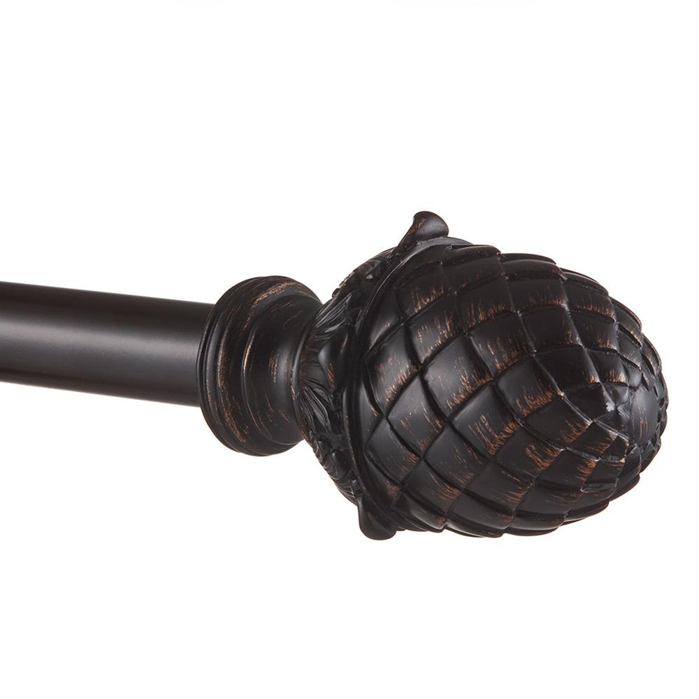 36 In 72 In Adjustable Length 1 In Dia Single Curtain Rod Kit