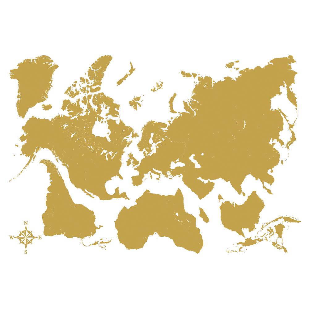 Brewster Gold Map Metallic Wall Decal Cr 44216 The Home Depot - Metallic Wall Decals Brewster Gold Map Metallic Wall Decal Cr 44216 The Home Depot - Metallic Wall Decals