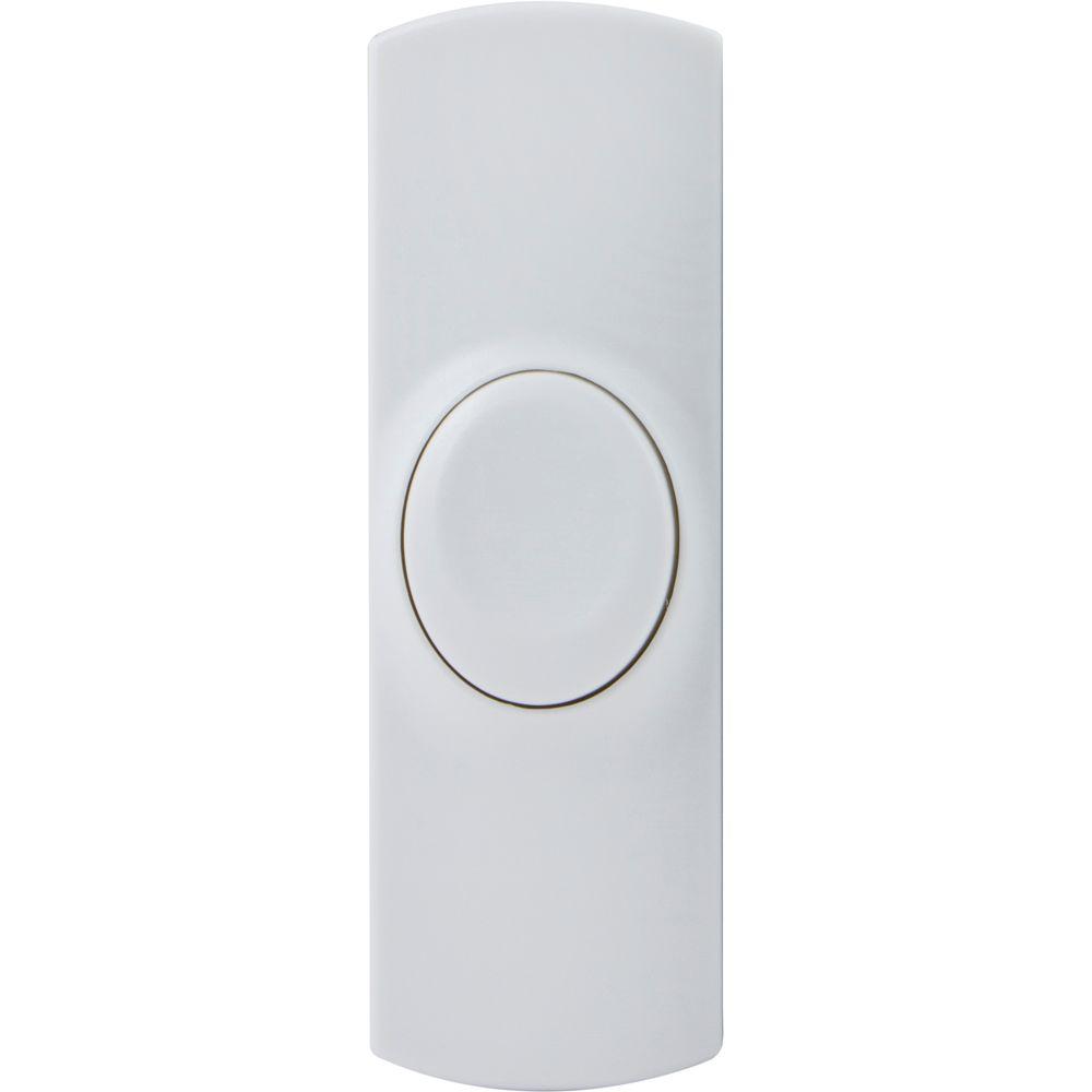 Wired Lighted Stucco Door Bell Push Button, White for Prime Chime Door Bell KitECSBWH The