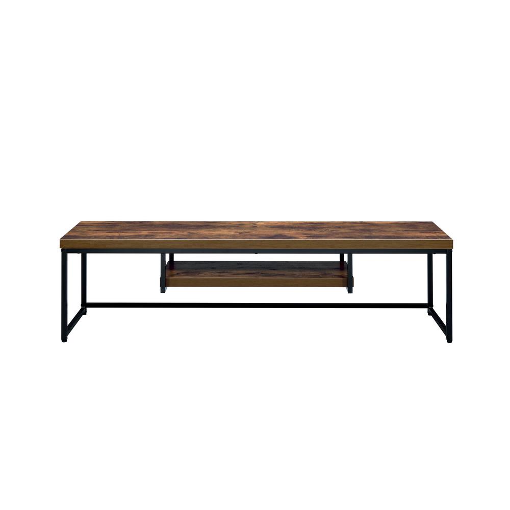 Wood Metal Tv Stands Living Room Furniture The Home Depot Bob Weathered Oak And Black Tv Stand Acme Furniture