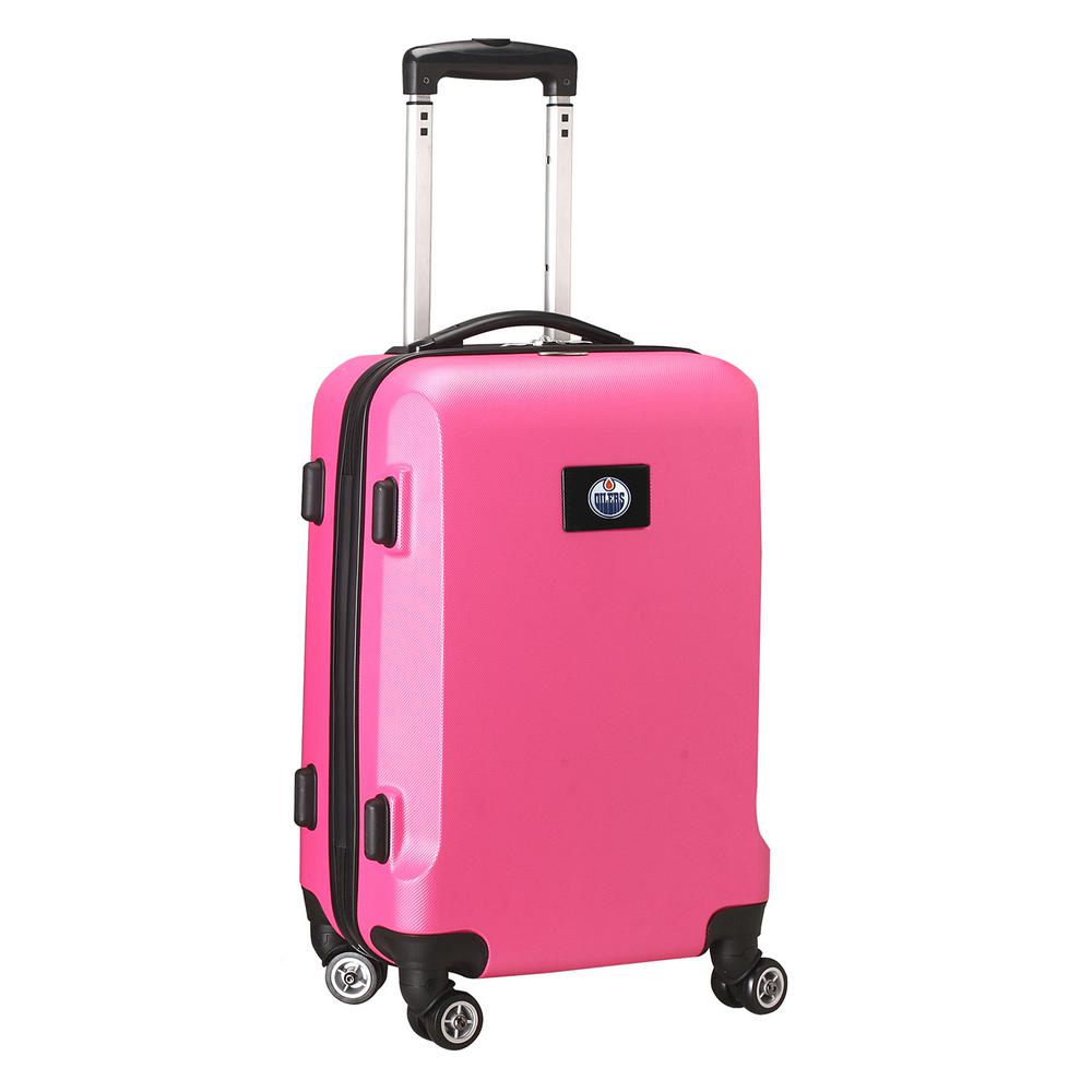 Denco NHL Edmonton Oilers Pink 21 inch Carry-On Hardcase Spinner Suitcase by Denco