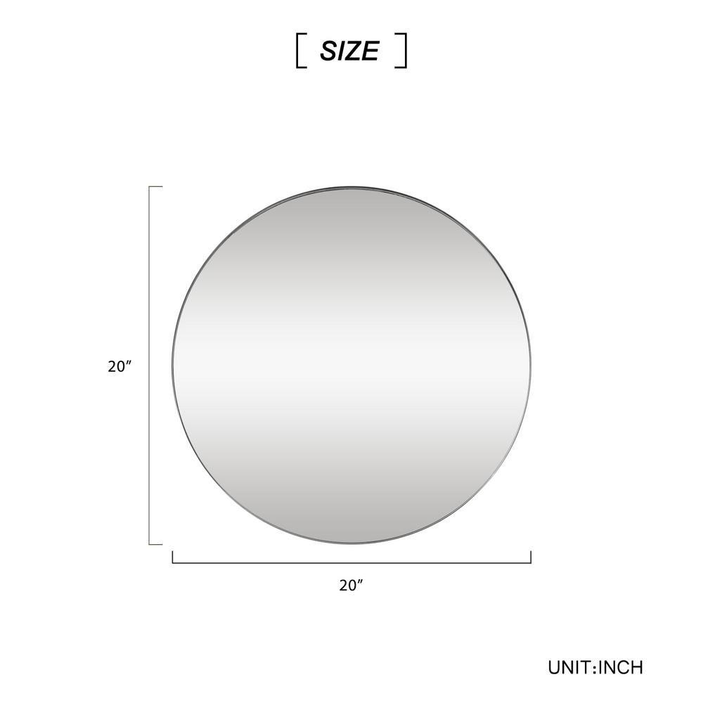 Neu Type Retro Metal Large Round Wall Vanity Mirror In Bathroom