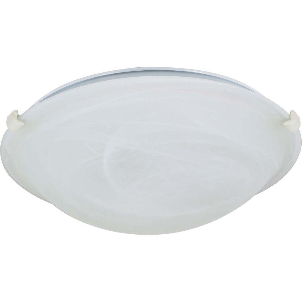 Glomar 2 Light Textured White Flush Mount With Tri Clip Alabaster Flush Mount With Tri Clip Alabaster