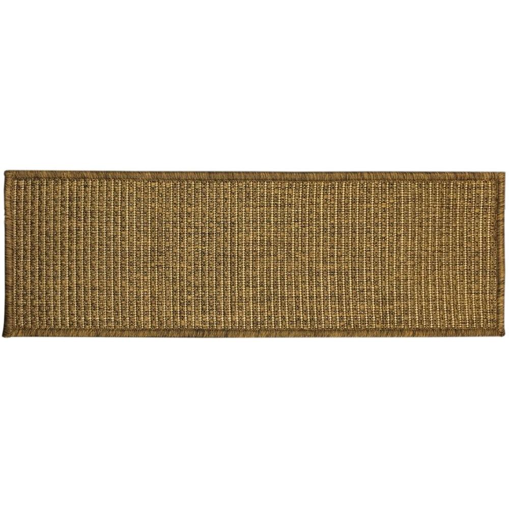 Berrnour Home Summer Collection Solid Design Brown 9 in. x 26 in