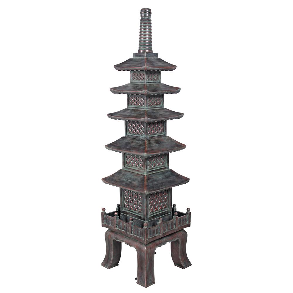 Design Toscano 71 5 In H The Nara Temple Asian Garden Pagoda Grand Sculpture Ne The Home Depot