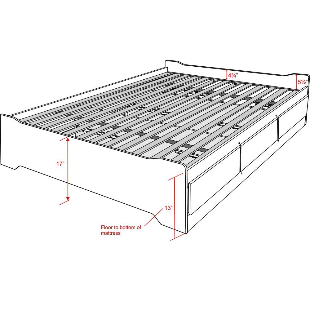 Prepac Monterey Queen Wood Storage Bed Cbq 6200 3k The Home Depot