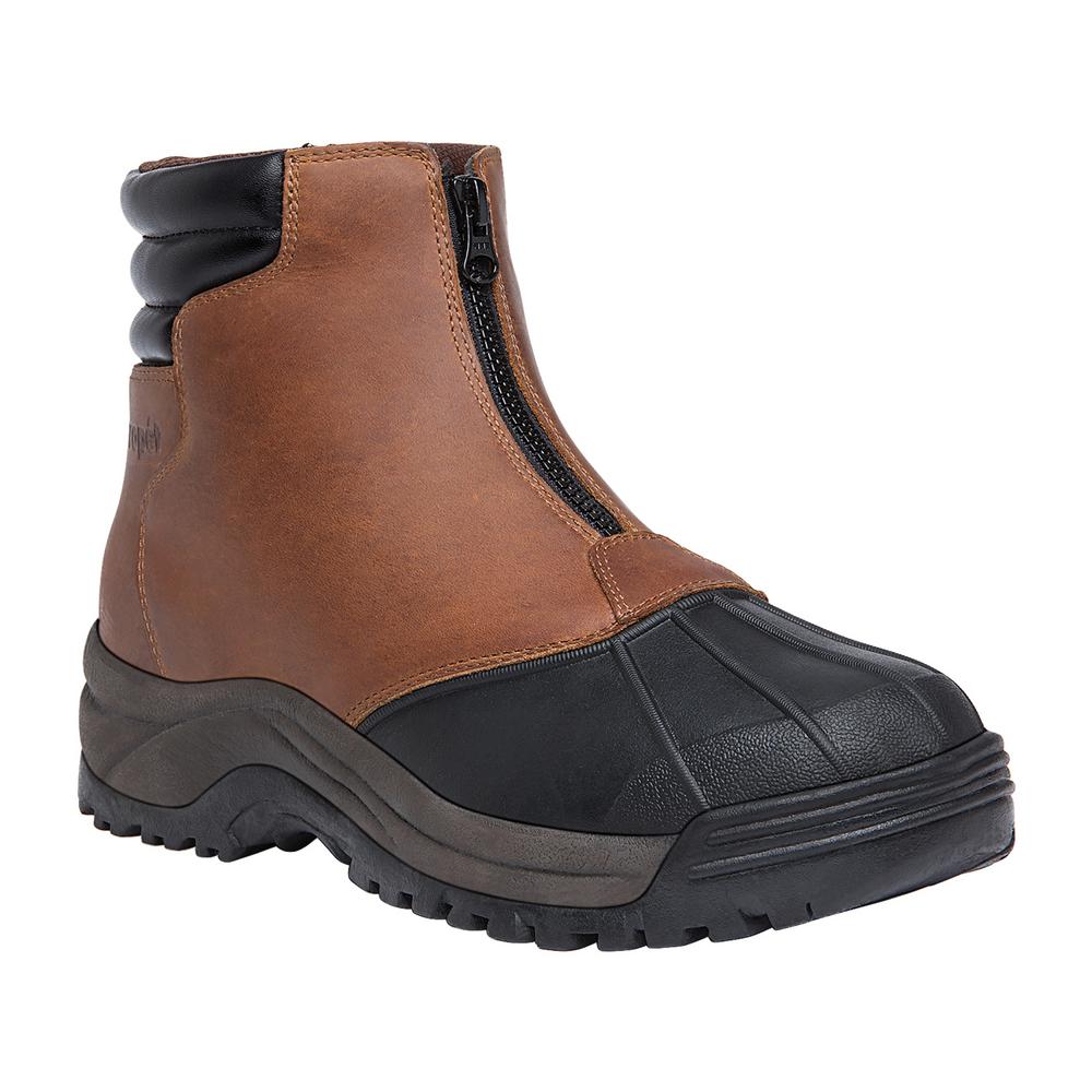 Propet Blizzard Mid Zip Men's Size 8 Wide (5E) Brown/Black Leather ...