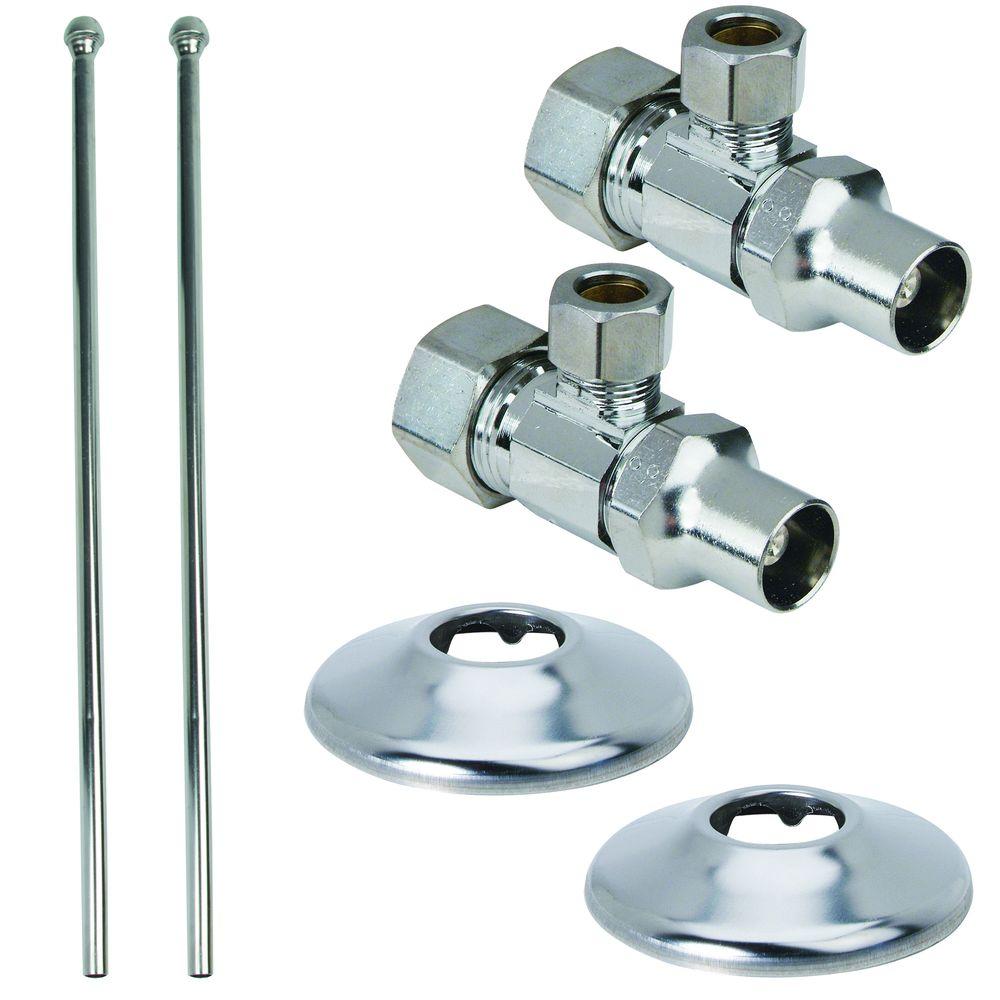 BrassCraft Faucet Kit 1/2 in. Nom Comp x 3/8 in. O.D. Comp Brass Multi