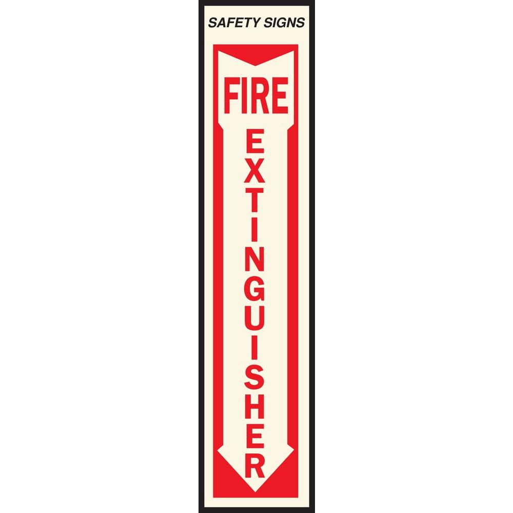 The Hillman Group 4 in. x 18 in. Fire Extinguisher Sign844112 The