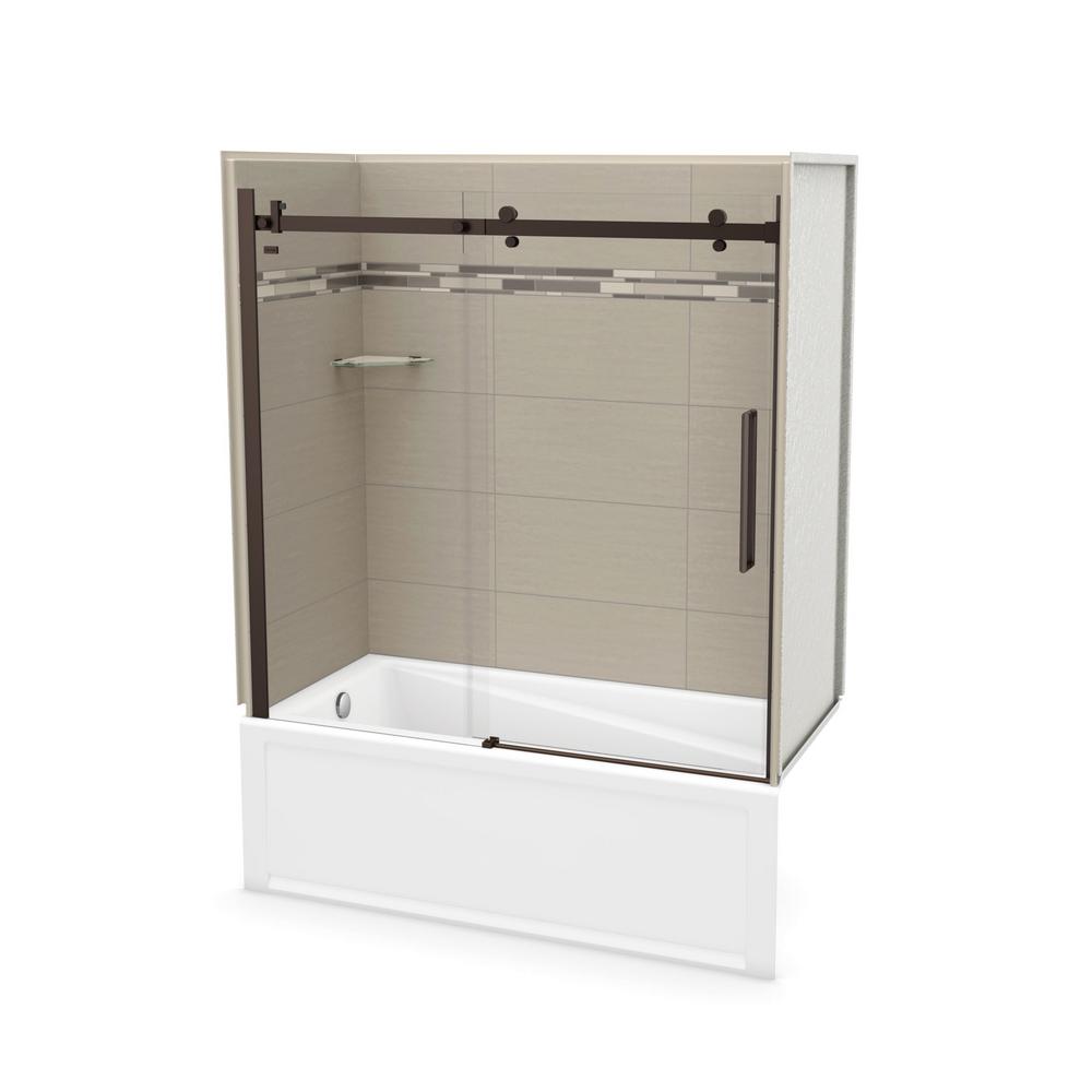 MAAX Utile Origin 30 In. X 59.8 In. X 81.4 In. Left Drain Alcove Bath ...