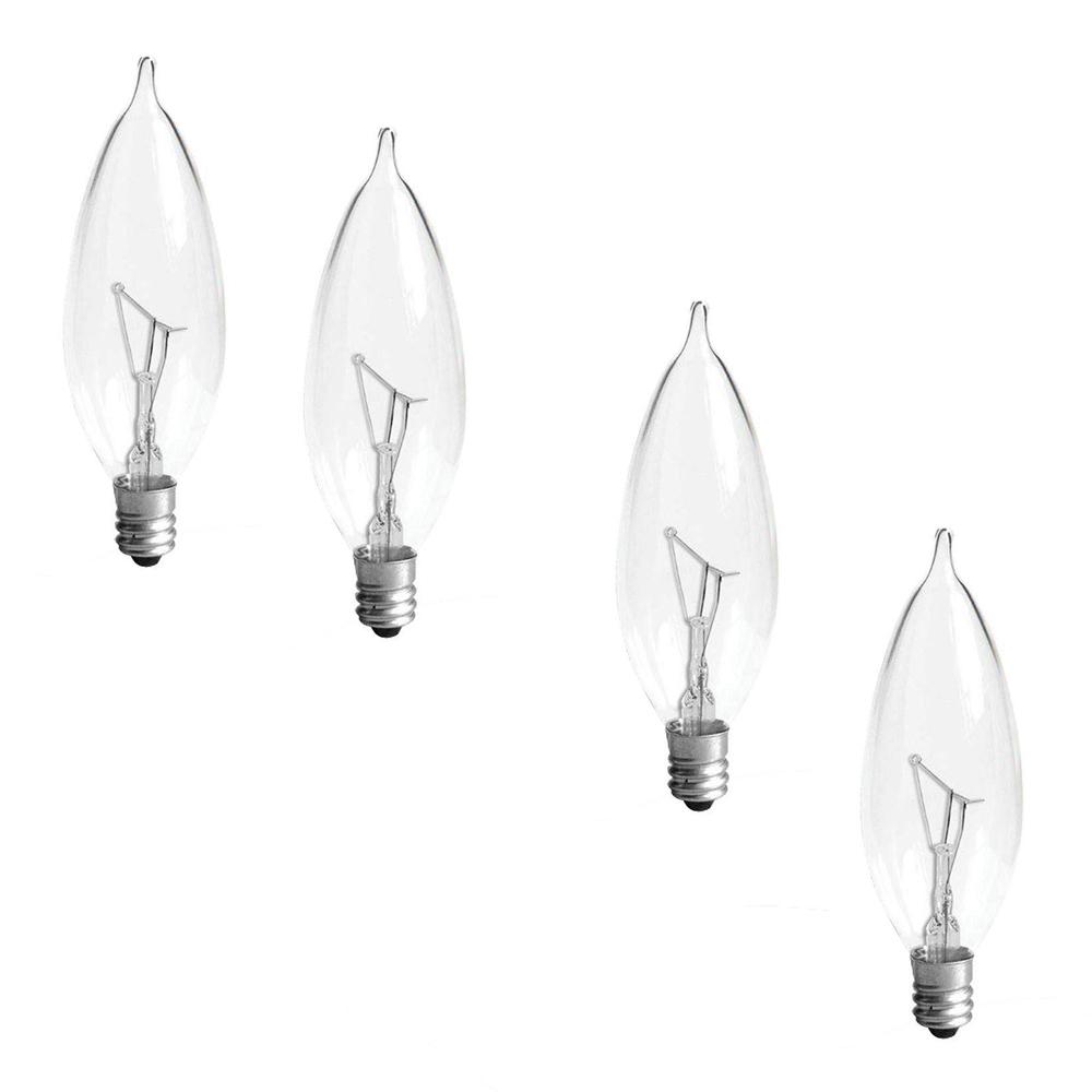 GE 15Watt Incandescent B10 Decorative Light Bulb (4Pack)15CAC2L