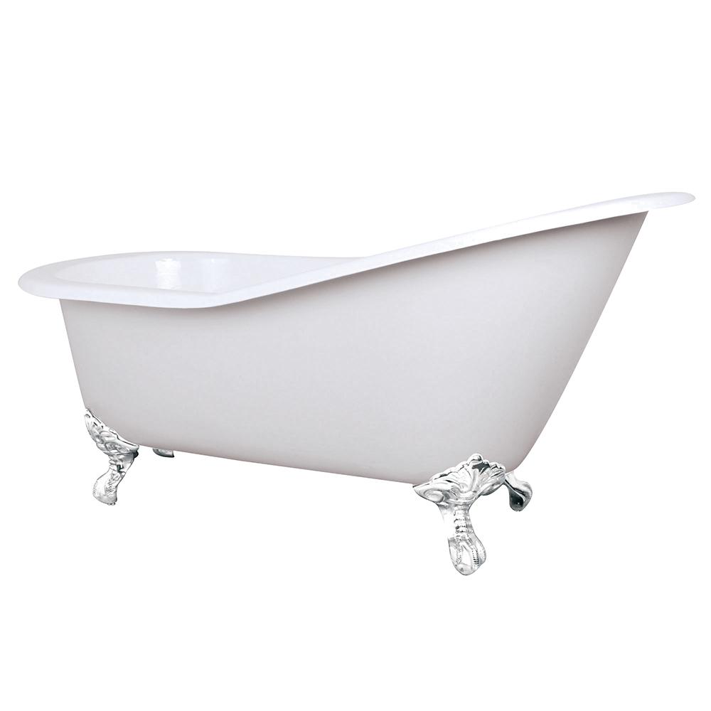 Aqua Eden 61 In Cast Iron Slipper Clawfoot Non Whirlpool Bathtub Slipper Clawfoot Non Whirlpool Bathtub