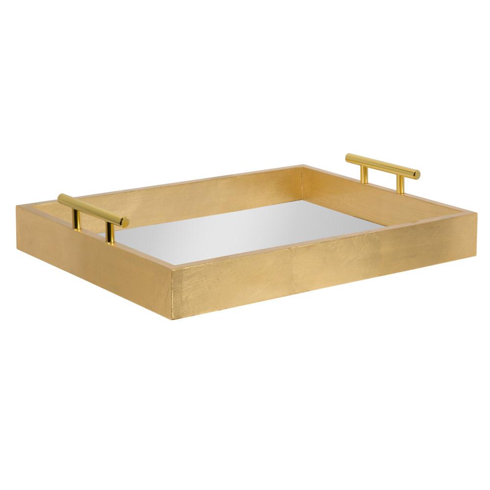 Kate And Laurel Lipton Gold Decorative Tray-213130 - The Home Depot